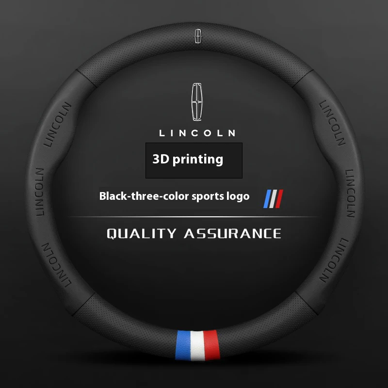 

Lincoln Z Navigator Aviator Nautilus Corsair Continental MKZ MKT MKC MKXMKS Leather 3D Logo Car Steering Wheel Cover Accessories