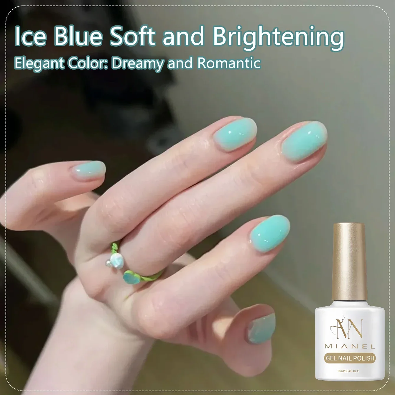 MIANEL 10ML 2026 Autumn/Winter Aquamarine Series Ice Blue Cat Eye Gel Polish – Flattering on All Skin Tones