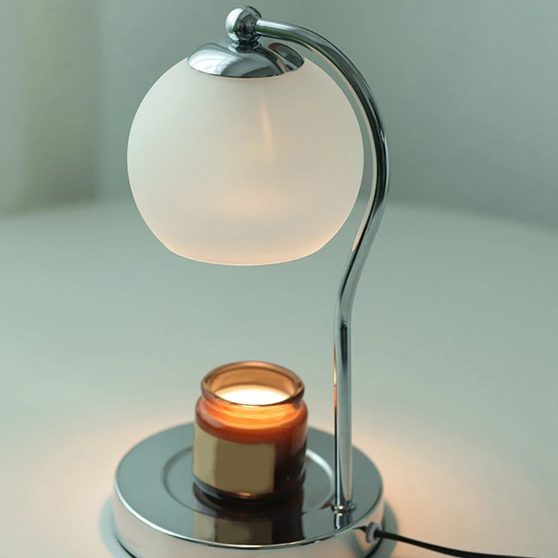 Glass Candle Warmer Lamp With Timer,Modern Wax Melt Warmer For Scented Wax,Candle Lamp Warmer For Jar Candles EU Plug Durable