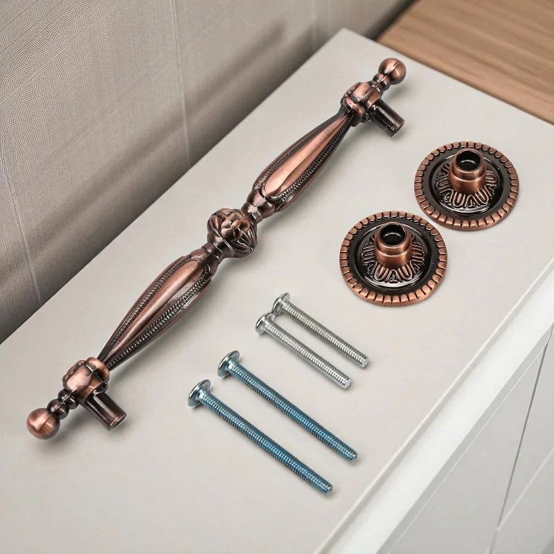 Antique Brass Storage Cabinet Door Handle Vintage Cabinet Wardrobe Door Pull Handles Creative Furniture Handle Kitchen Hardware