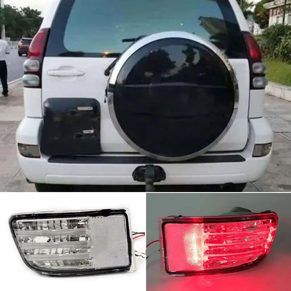 

LED Rear Brake Tail Light fog light foglights Rear bumper light for Toyota Land Cruiser Prado 2700 4000 2002 2003 2004 2005-2009