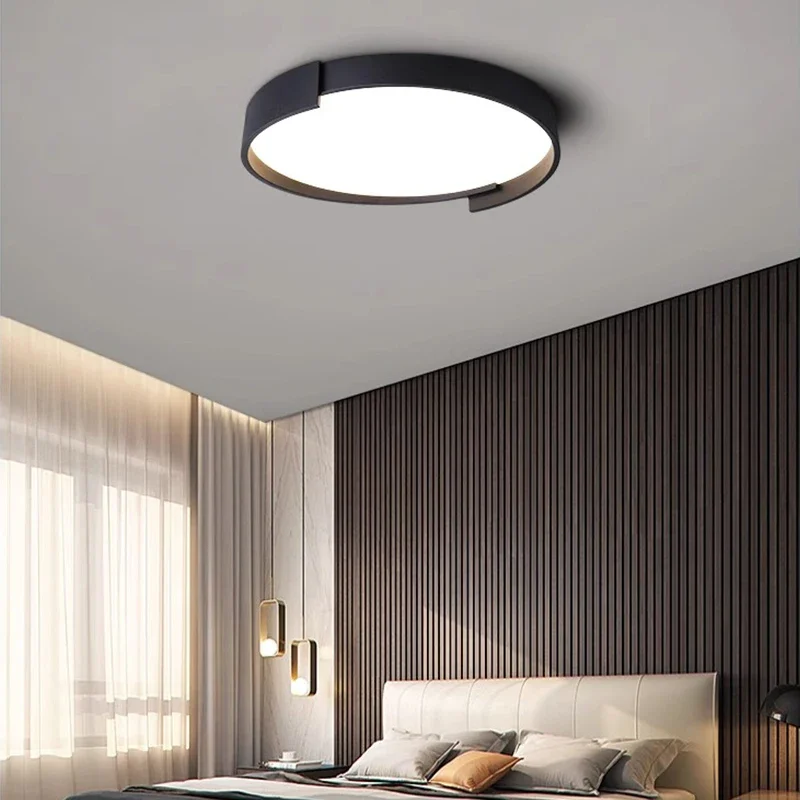 

Nordic LED Ceiling Lamp Modern Minimalist Bedroom Study Light Home Decor Lustre Indoor Lighting Fixtures With Remote Control