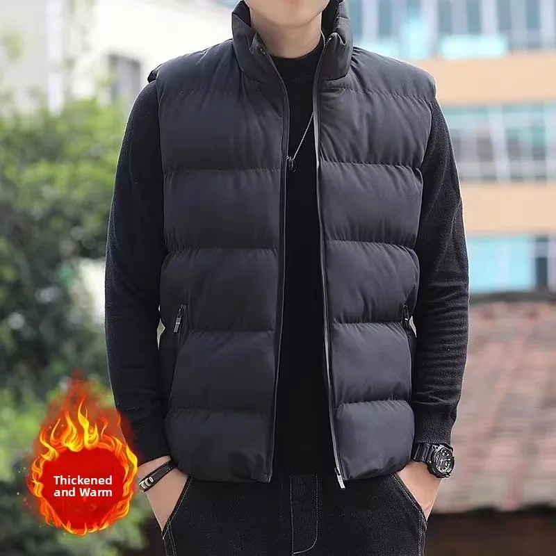 

Легкий теплый спортивный жилет с капюшоном и воротником-стойкой, жилет на осень-зиму, доступный большой размер