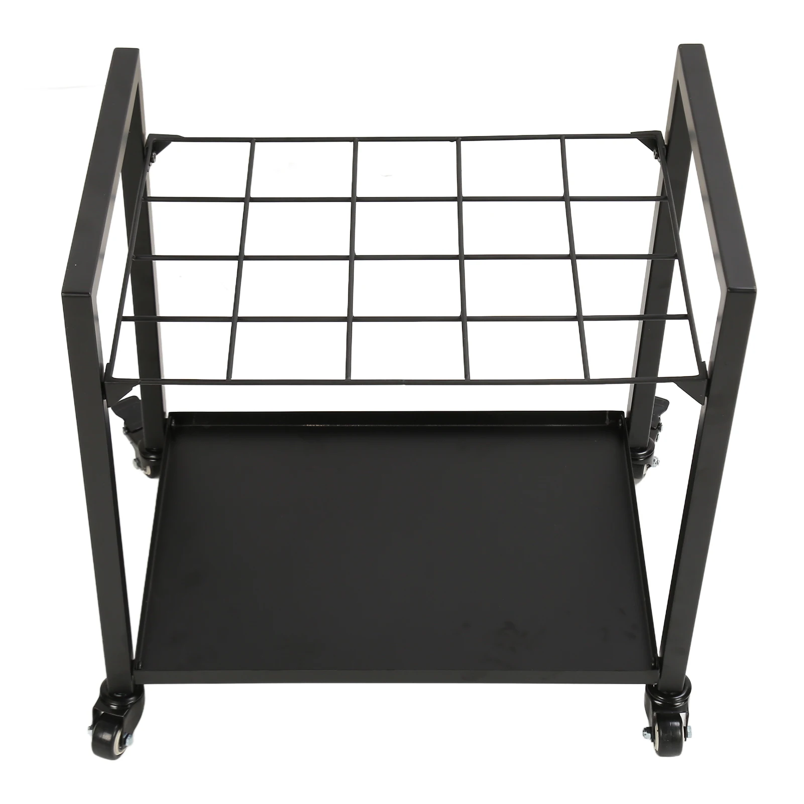 20 Slots Blueprint Storage Rack Cart Blueprint Roll File Holder Metal Blueprint Holder with Wheels for Office School