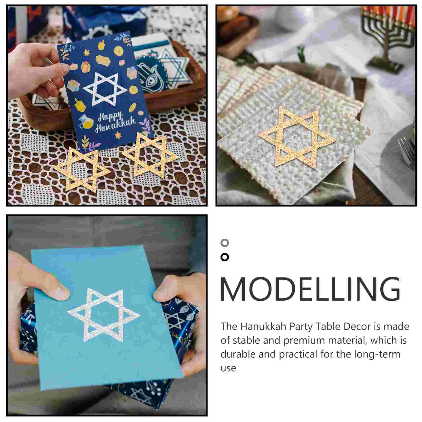 50 Pcs to Weave Hanukkah Decoration Decorations Christmas Banner Non-woven Fabric Table for Party