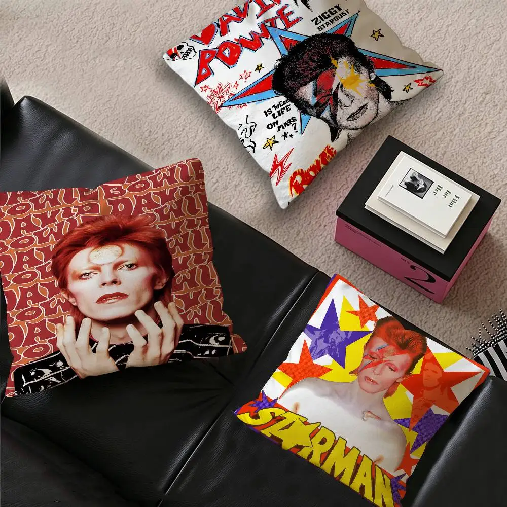 Musician D-David B-BowieS Office Cushion Pillowcase Car Cushion Cover45X45CM Lumbar Pillowcase Sofa Pillowcover