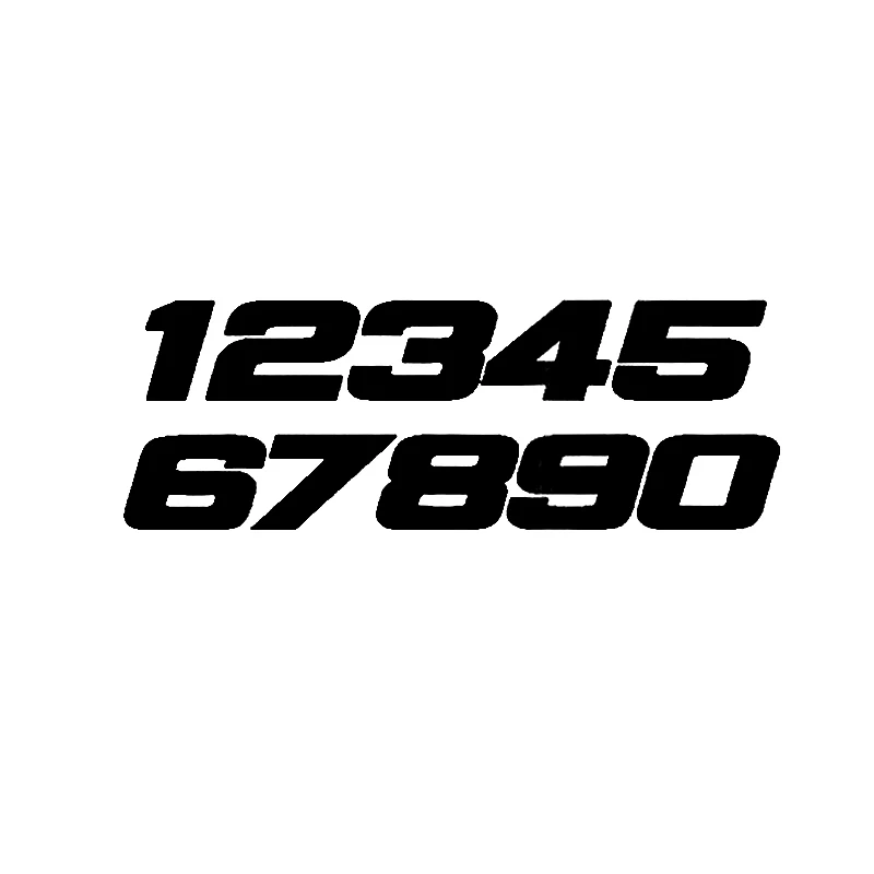 

Y399# Figures 0 1 2 3 4 5 6 7 8 9 Racing Number Helmet Racing Vinyl Decals Motorcycle Accessories Sticker