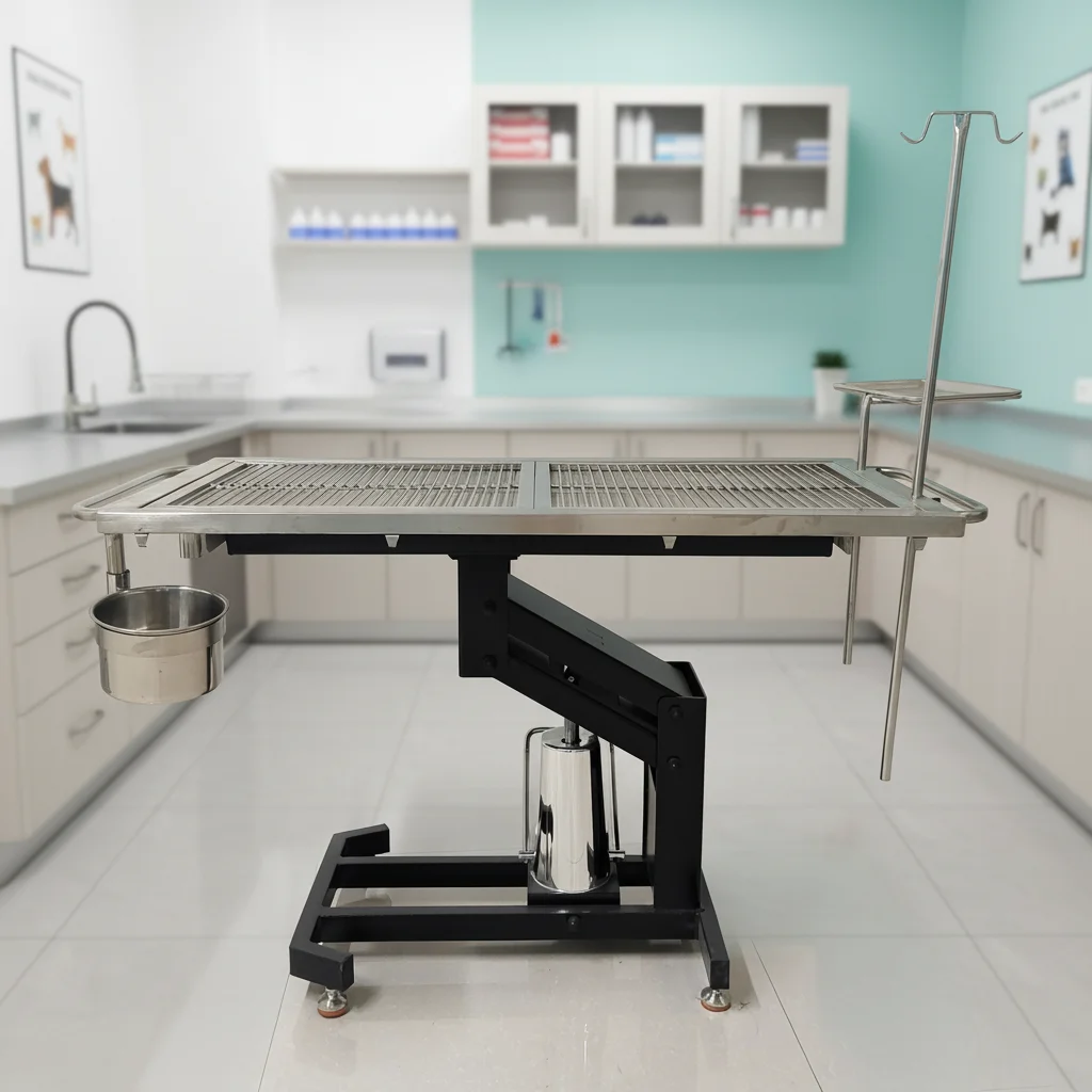Veterinary Surgical Ready Smooth Lift Control Stainless Steel Structural Animal Surgical Examination Bench