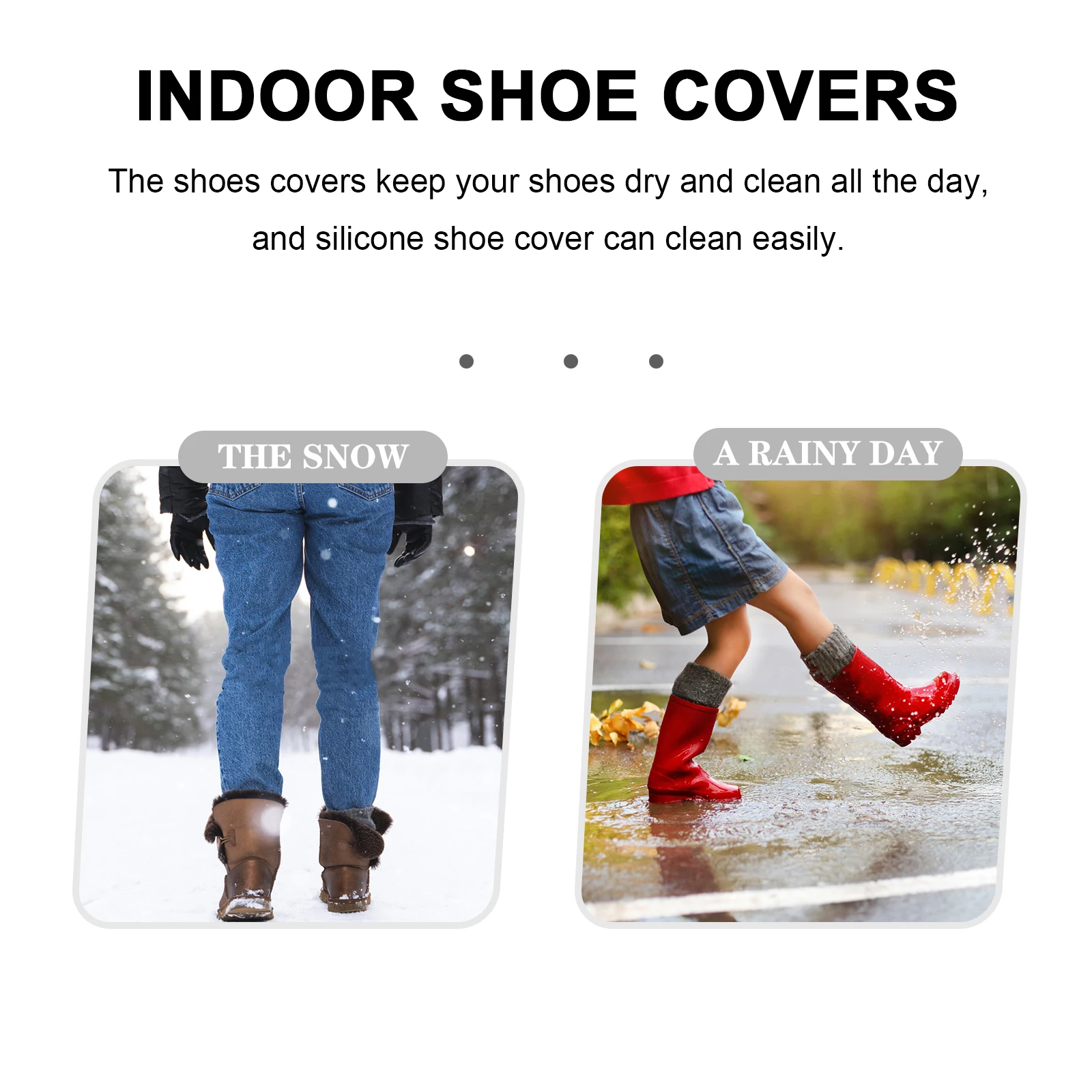 

Waterproof Shoe Cover Outdoor Boots Covers Indoor Rain Reusable Silicone Disposable