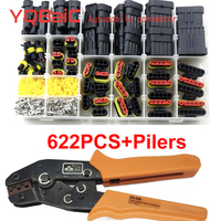 Waterproof Connectors Kit Automotive Wire Quick Connector Electrical In Car Wiring Auto Seal Socket 1 2 3 4 5 6 Pin Plug Kit Way