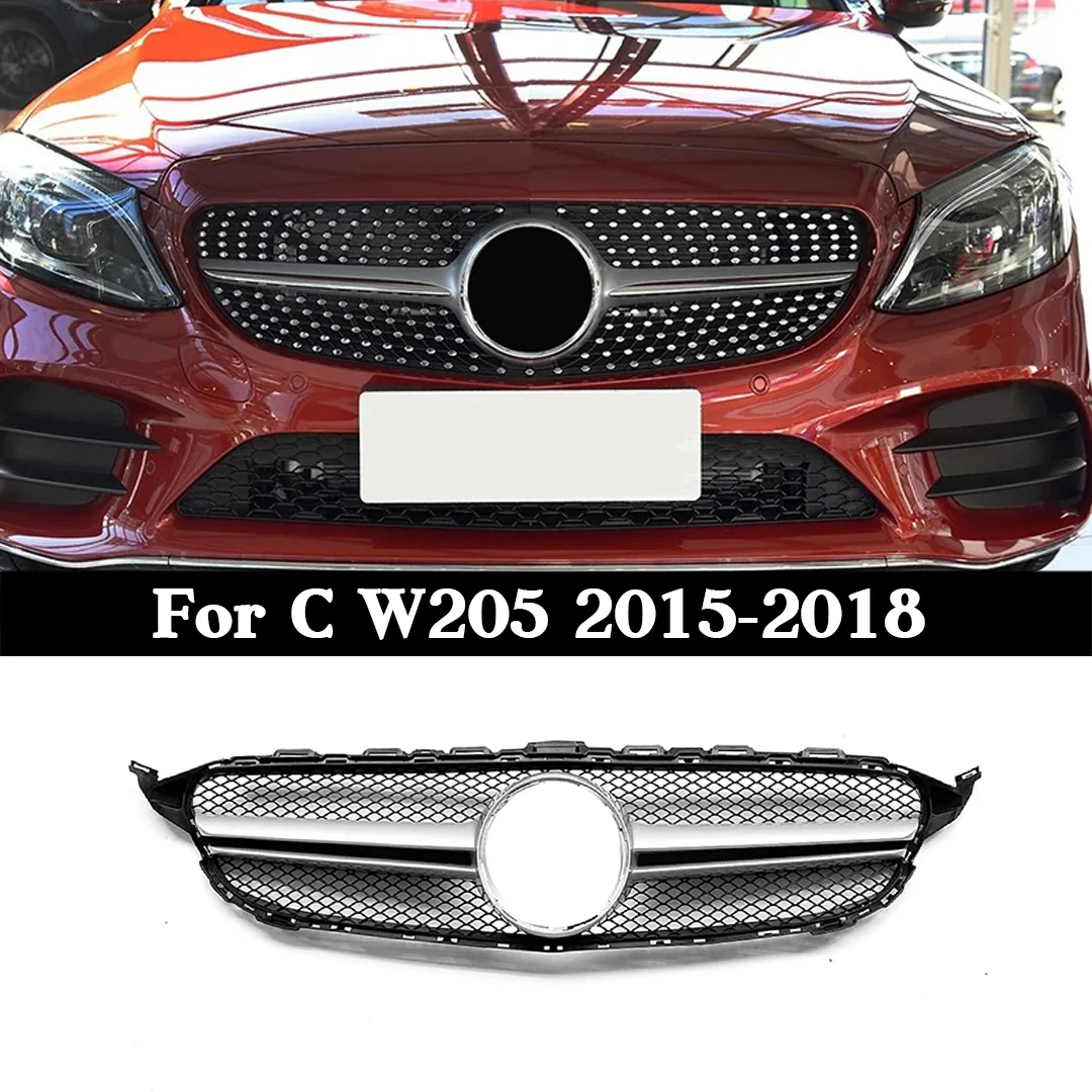 

Для Mercedes Benz C-Class W205 2015-2018 AMG GT Style Передняя решетка, замена для C180 C200 C250 C300 C43, гоночная сетка G