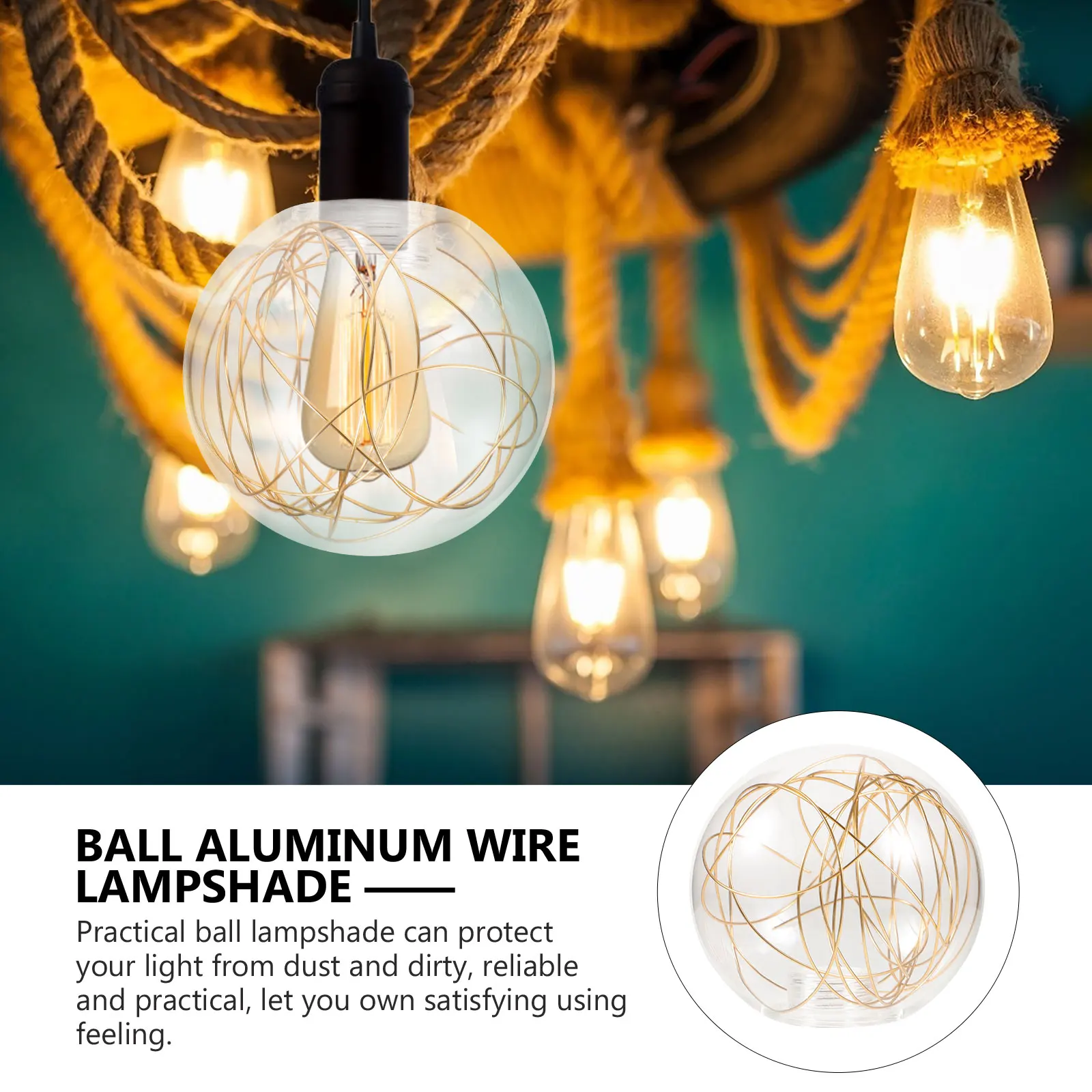 

Aluminum Wire Lamp Cover Shades for Floor Lamps Round Chandelier Flower Glass Clear Replacement