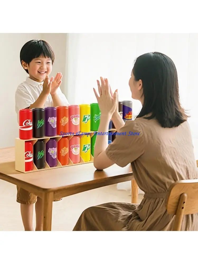 

G7NF Bright Colored Sodas Bottle Pairing Game Fun Bottles Color Guessing Challenge