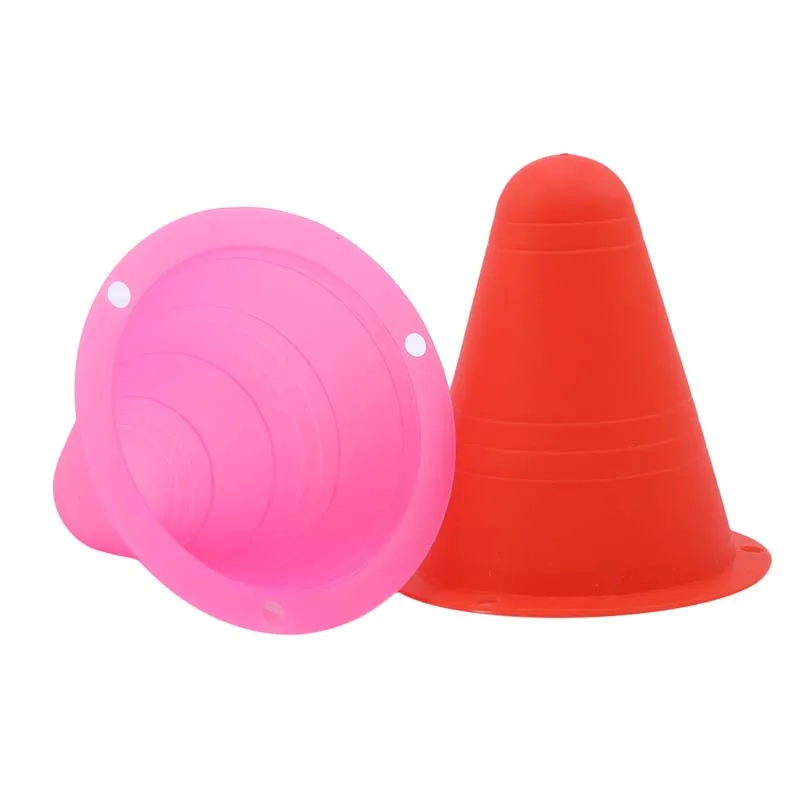 10Pcs/Set Skate Marker Training Road Cones Roller Football Soccer Rugby Soft Tower Skating Obstacle Roller Skate Pile Suppplies