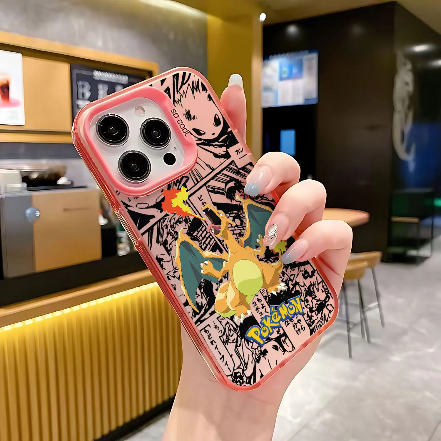 Funda de teléfono de Anime a prueba de golpes para iPhone, carcasa trasera mate de caramelo para iPhone 15, 14, 13, 12, 11 Pro Max, X, XR, XSMAX, 8,