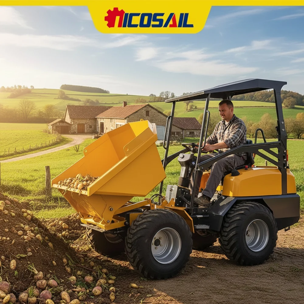 

D130 Compact Dumper CE Certified Euro 5 Customizable Attachments Easy Operation for Orchard Landscaping Work
