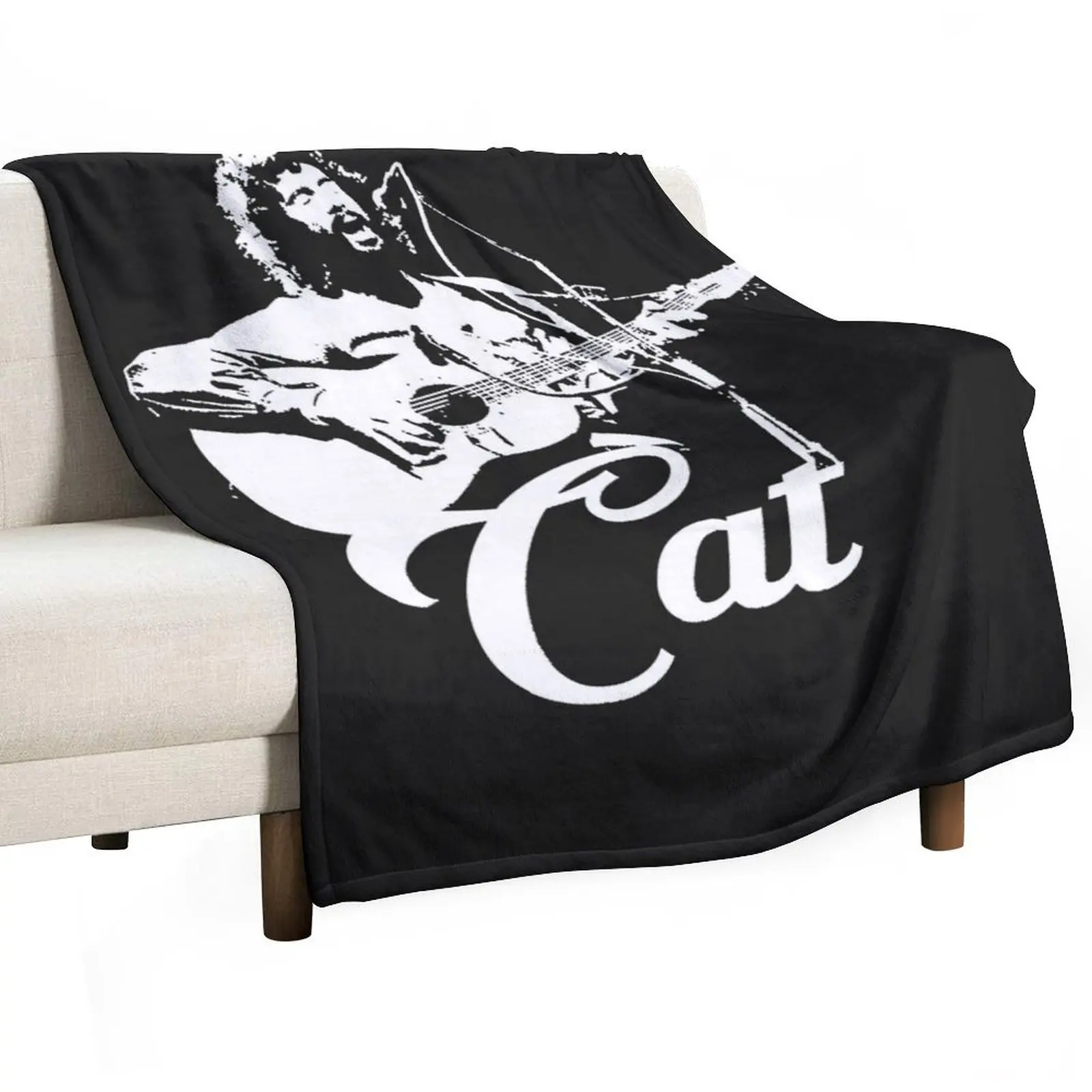 Cat Stevens Stencil Throw Blanket Large Sofas For Decorative Sofa Decorative Throw Blankets