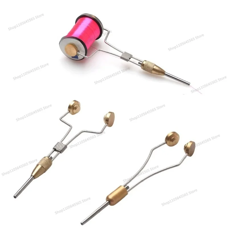 For Brass Foot Fly Binding Shuttle Core Frame Adjustable Elastic Fly Binding Tool
