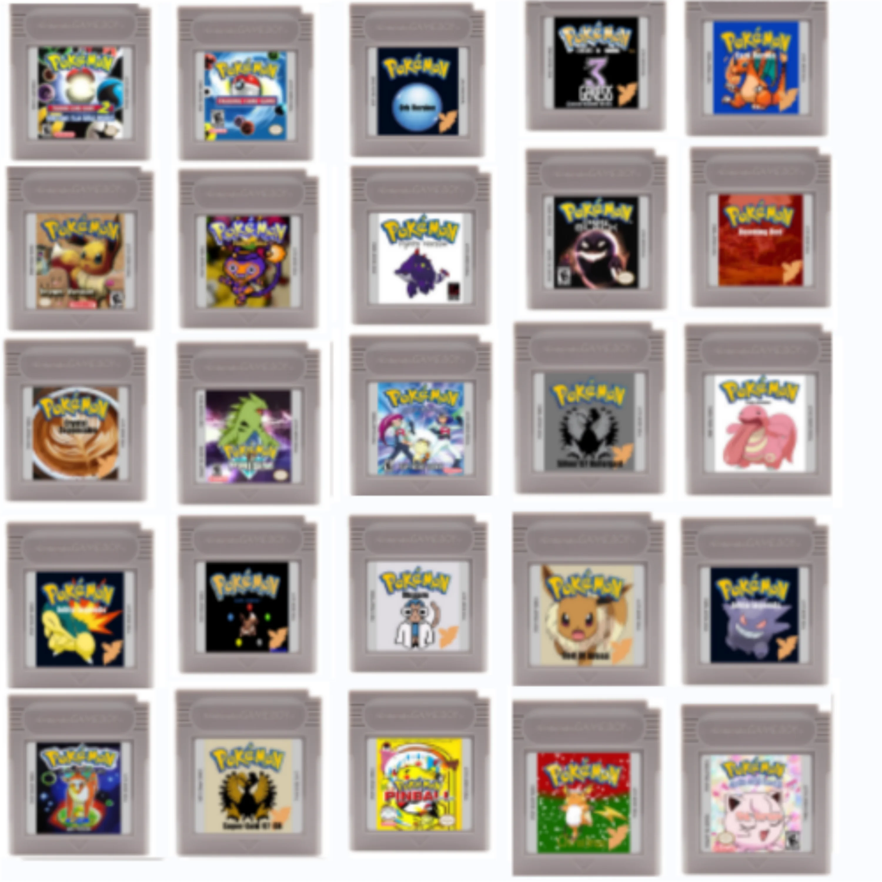 

GBC Game Cartridge Series 16 Bit USA Video Game Console Red Blue DX Prism Creepy Black Cock Pink Picross