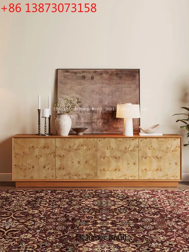 

Medieval French Tumor Bark TV Cabinet Living Room Wall Floor Cabinet Art Modern Locker