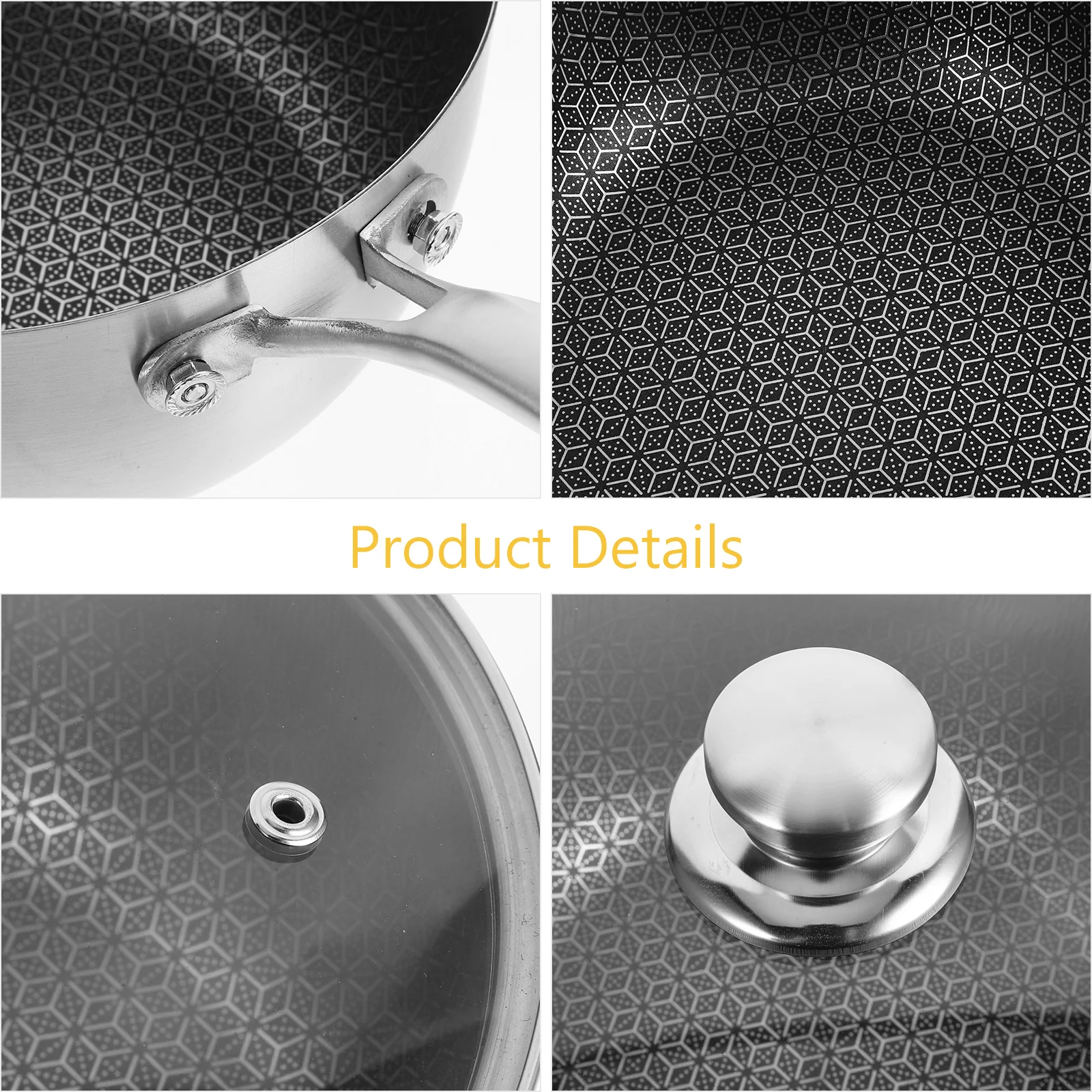 

Stainless Steel Soup Pot Thickened Base Non-Stick Cooking Pan Heat Resistant Kitchen Cookware Boiling Frying Steaming Noodles