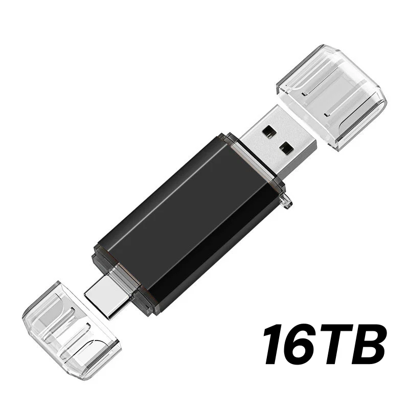 Neuer 16TB 2-in-1 OTG USB-Stick 3.0 Typ C 8TB 4TB 2TB Pendrive für iPhone Samsung Huawei Xiaomi Android Laptop Speicherstick