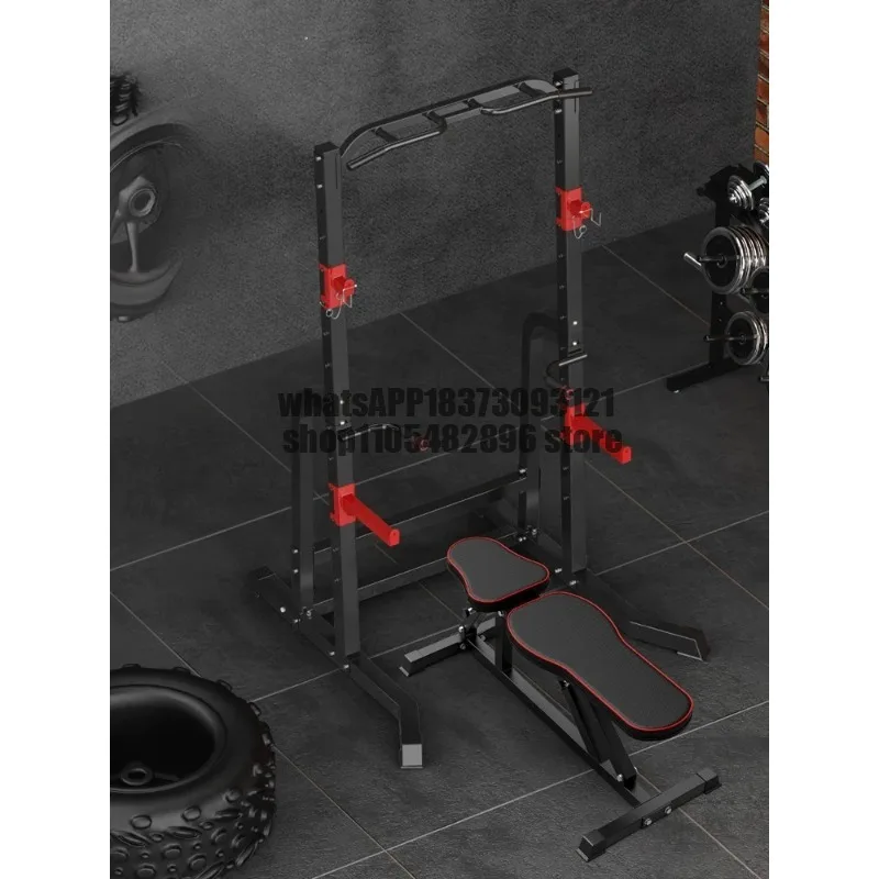 Bench press squat barbell rack set fitness home men's weight bed gantry frame type integrated professional protection bar