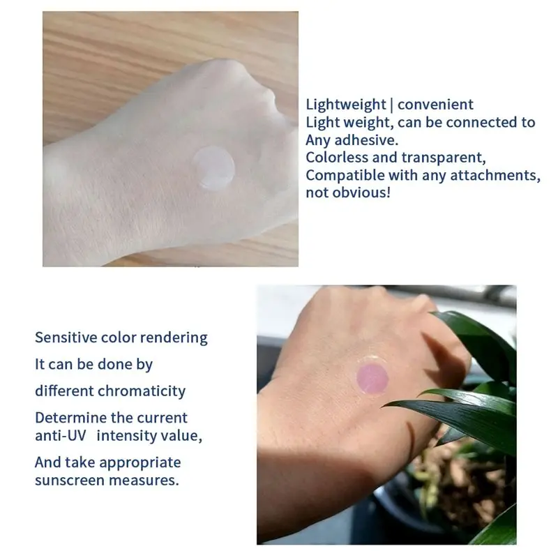 ملصقات A38F للأشعة فوق البنفسجية، رقعة شمسية للوقاية من الشمس، ملصقات دائرية الشكل مقاس 15 مم للحماية من الأشعة فوق البنفسجية باللون الأرجواني (عبوة من 300 قطعة)