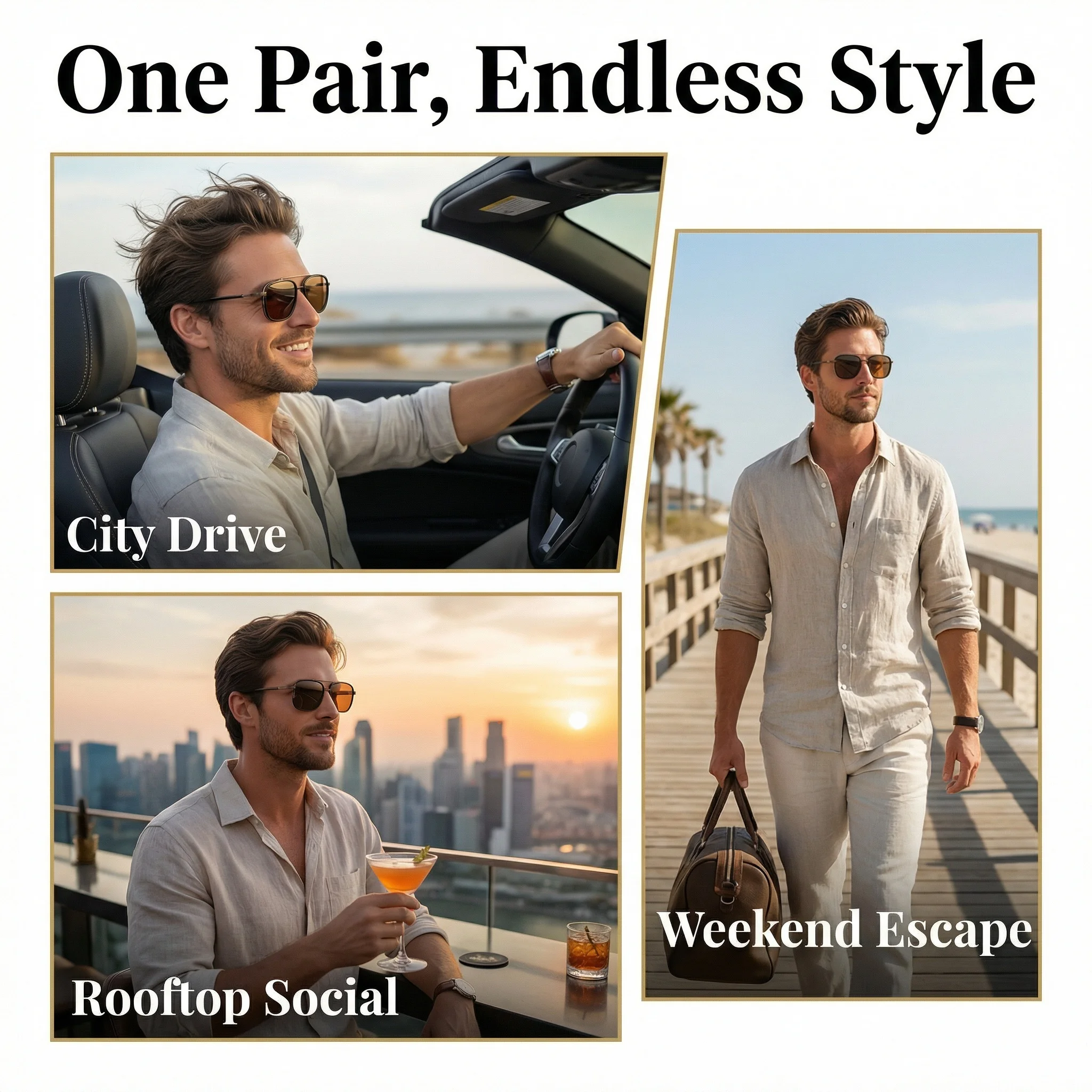 Klassnum Oversized Pilot Sunglasses — product information 4
