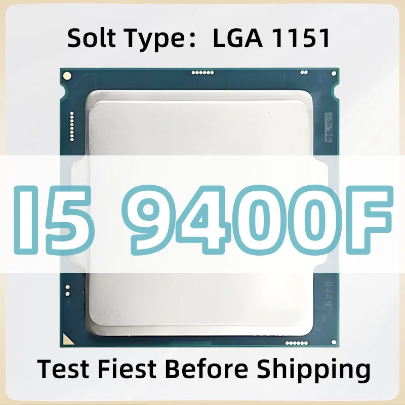 Processeur i5 9400F CPU LGA 1151 2,9 GHz 6 cœurs et 6 threads 65 W 9 Mo Le processeur I5-9400F prend en charge la mémoire DDR4