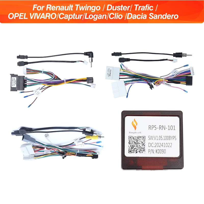 Car Radio CANBus Box Harness Adapter 2DIN Fascia  For Renaut  Duster/ Trafic /wingo/OPEL VIVARO/Captur/Logan /Dacia Sandero