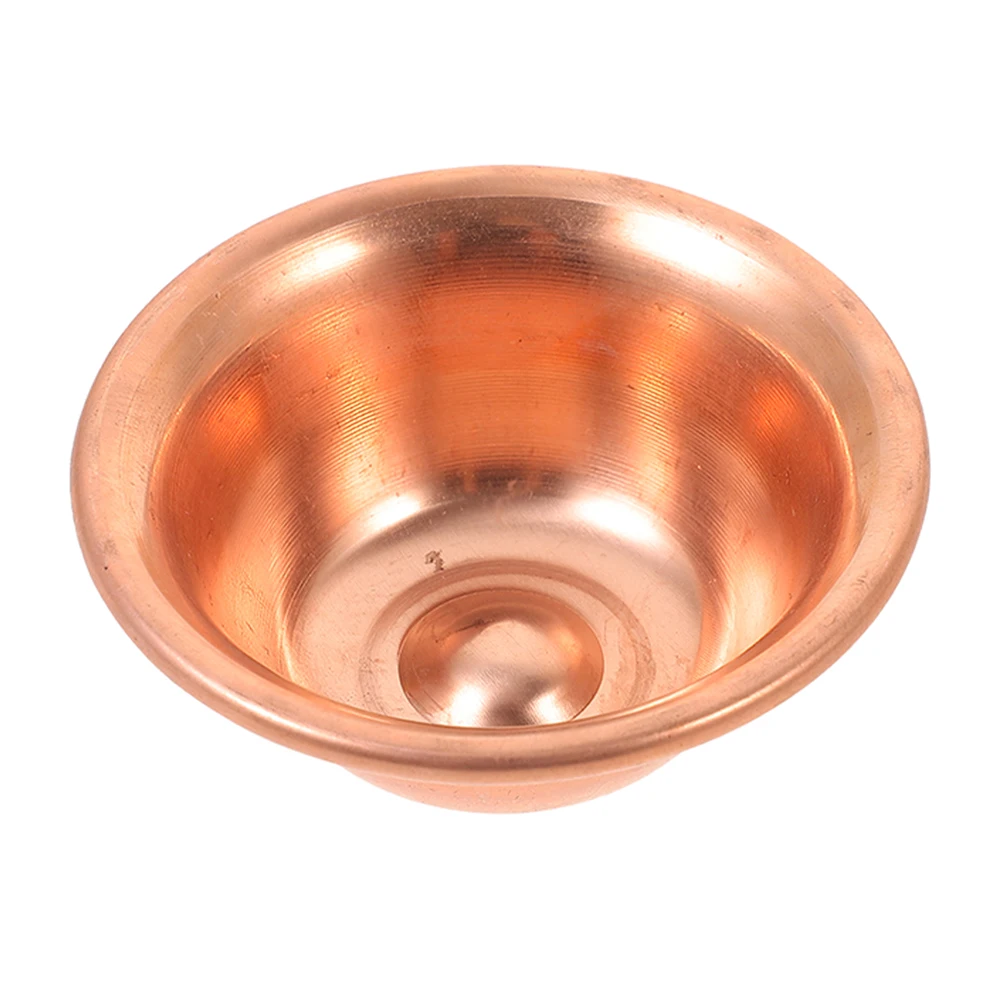 

1pcs Holy Water Cup Ornament Copper Offering Bowl Rose Gold Decor Elegant Design Moderate Capacity