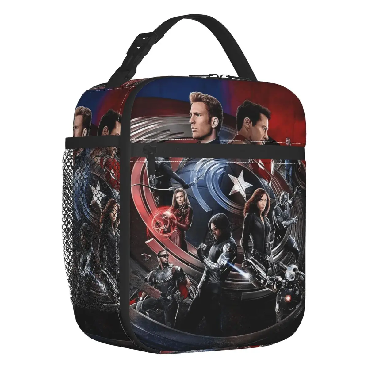 

Пользовательские железный человек Marvel фильм изолированные сумки для обеда для школы и офиса портативный холодильник термобокс для бенто для женщин и детей
