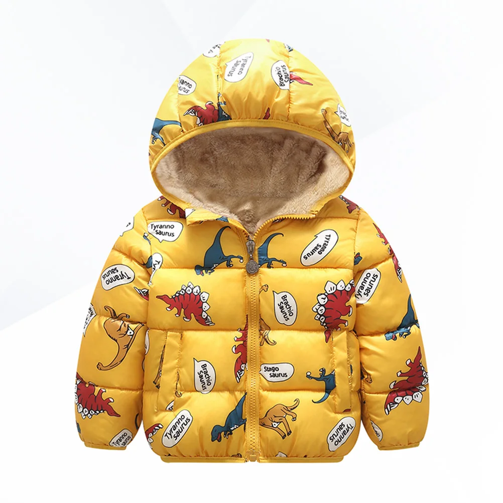 

Kids Winter Clothes Lightweight Cartoon Printed Coat Thermal Warm Windproof Zip up Jacket Cotton Outerwear
