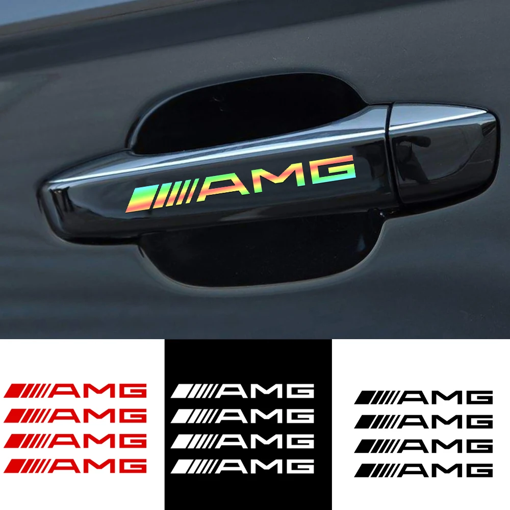 

Наклейки на ручки дверей автомобиля из ПВХ, 4 шт., наклейки на кузов для Mercedes Benz AMG W210 W108 W204 W205 W203 W211 W212 CLA CLK CLS GLA