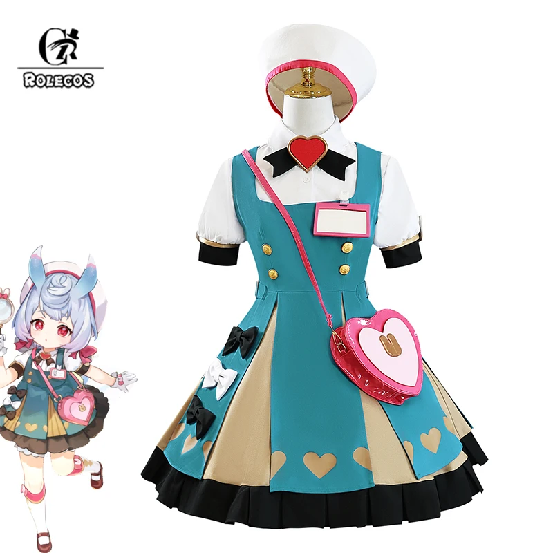 ROLECOS Game Genshin Impact 2024 FES Sigewinne Cosplay Costume Sigewinne Suit with Hat Halloween Women Outfit