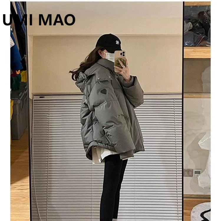 UMI MAO Short Down Jacket Women\'s Wholesale 2024 Winter New Collection Thickened Love Loose Warm Couple Hooded Coat Trendy