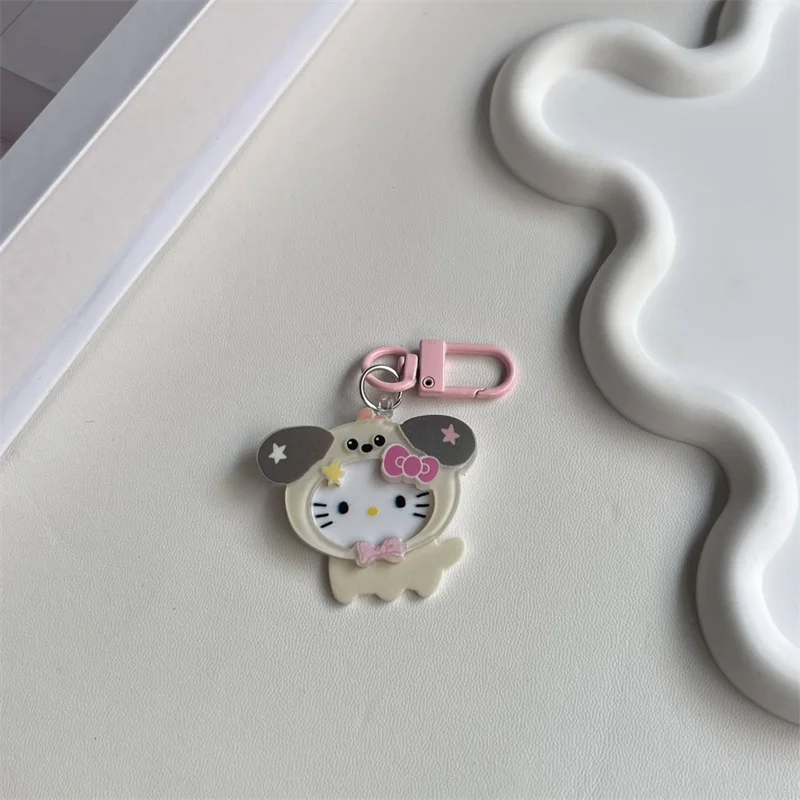 2024 Sanrio Acrylic Keychain Anime Hello Kitty Kuromi Doll Keyring Kawaii Cinnamoroll My Melody Pendant Keychains Christmas Gift