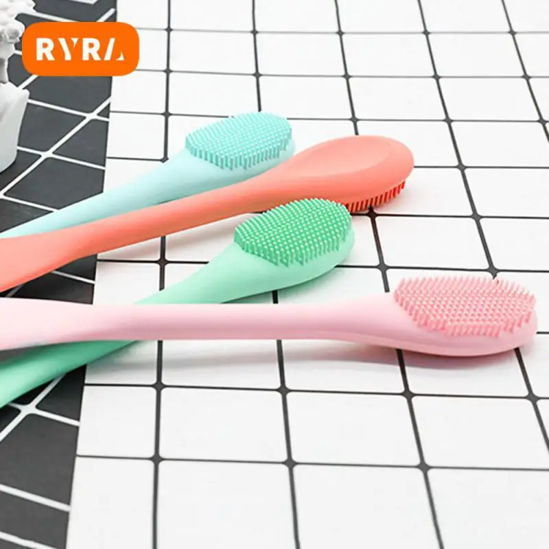 Silicone Facial Cleansing Brush Mask Stirring Brush Nose Pore Cleaner Blackhead Remover Face Washing Massager Exfoliator TSLM1