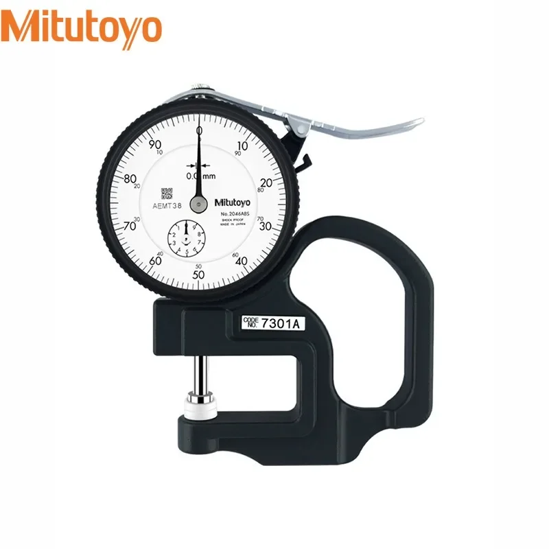 Mitutoyo Flat Anvil Thickness Gages,7301A,Range 0-10mm 0.01mm,ceramic contact point