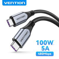 Vention USB Type C to USB C Cable PD 100W 60W Fast Charger for Samsung Xiaomi Macbook iPad Quick Charge 4.0 5A USB C Charge Cord
