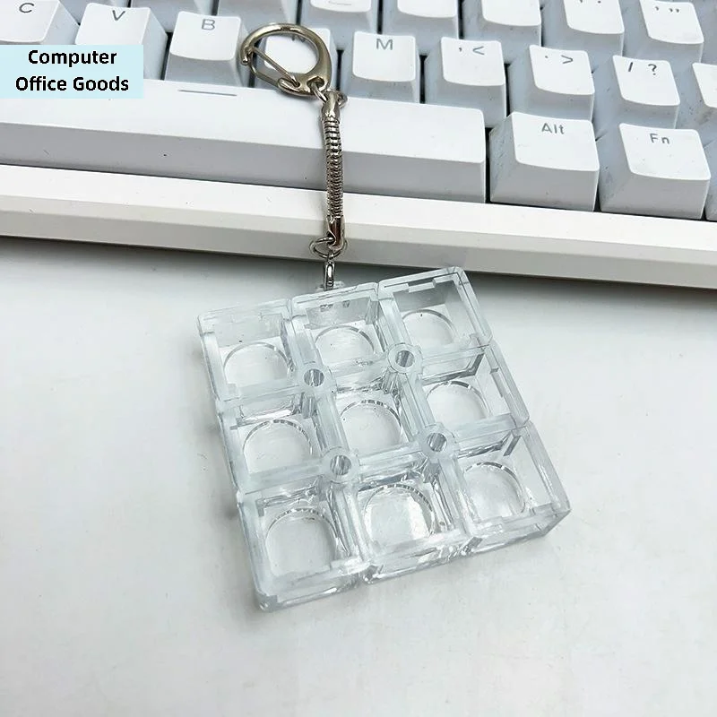 【DIY Keychain Keyboards Switch Tester Mechanical Keyboards Switch Testing For Different Keycap Button Fidget Toy Key Ring】