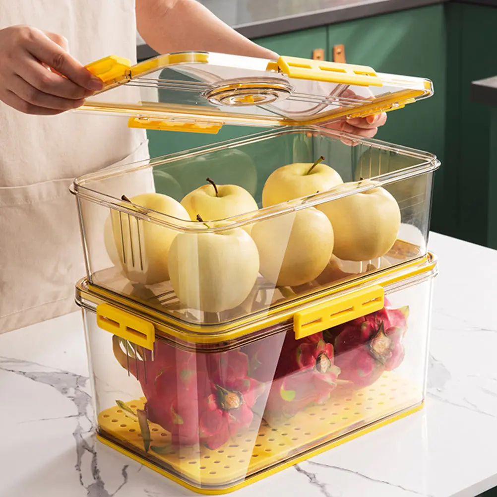 

1pc Fresh Storage Box For Kitchen Food Preservation Container, Transparent Pet Lunch Box, Vegetable Snack Keeper,