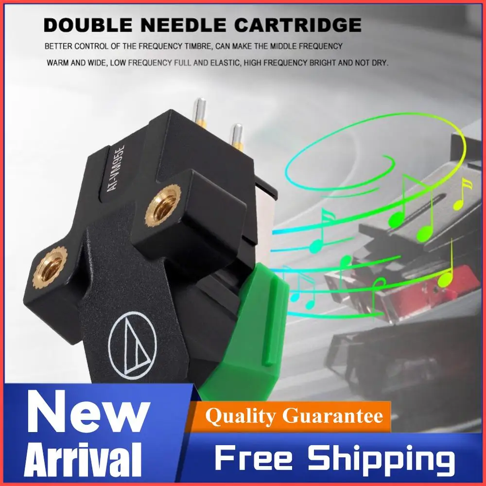 

AT-VM95E стереокартридж с подвижным магнитом, детали стилуса двойного действия, магнитный стерео мм-картридж Sylus, фонограф, аксессуары Hi-Fi