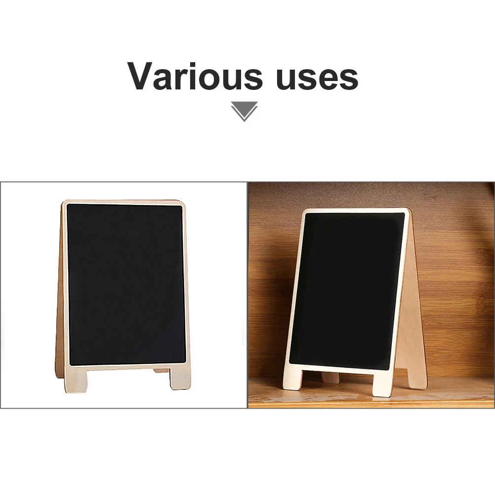

2pcs Children'S Drawing Blackboard Wooden Chalkboard Sign For Home Office Kitchen Tabletop Memo Board With Stand Small