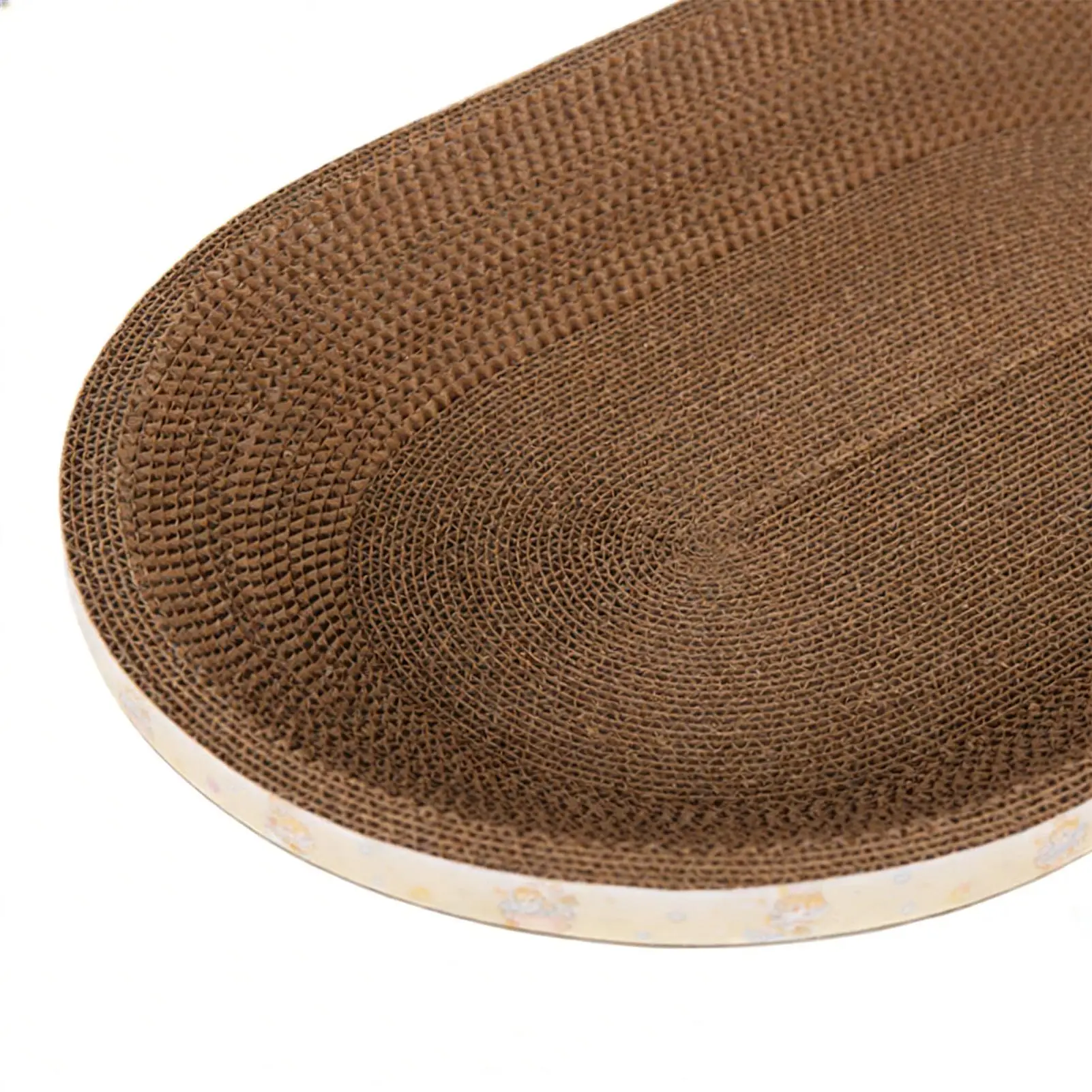 Karton-Kratzbaum für Katzen, lustiger ovaler Möbelschutz aus Wellpappe, Katzenkratzbett, Haustier-Couch für Kätzchen zum Schlafen und Krallenwetzen – Detail 4