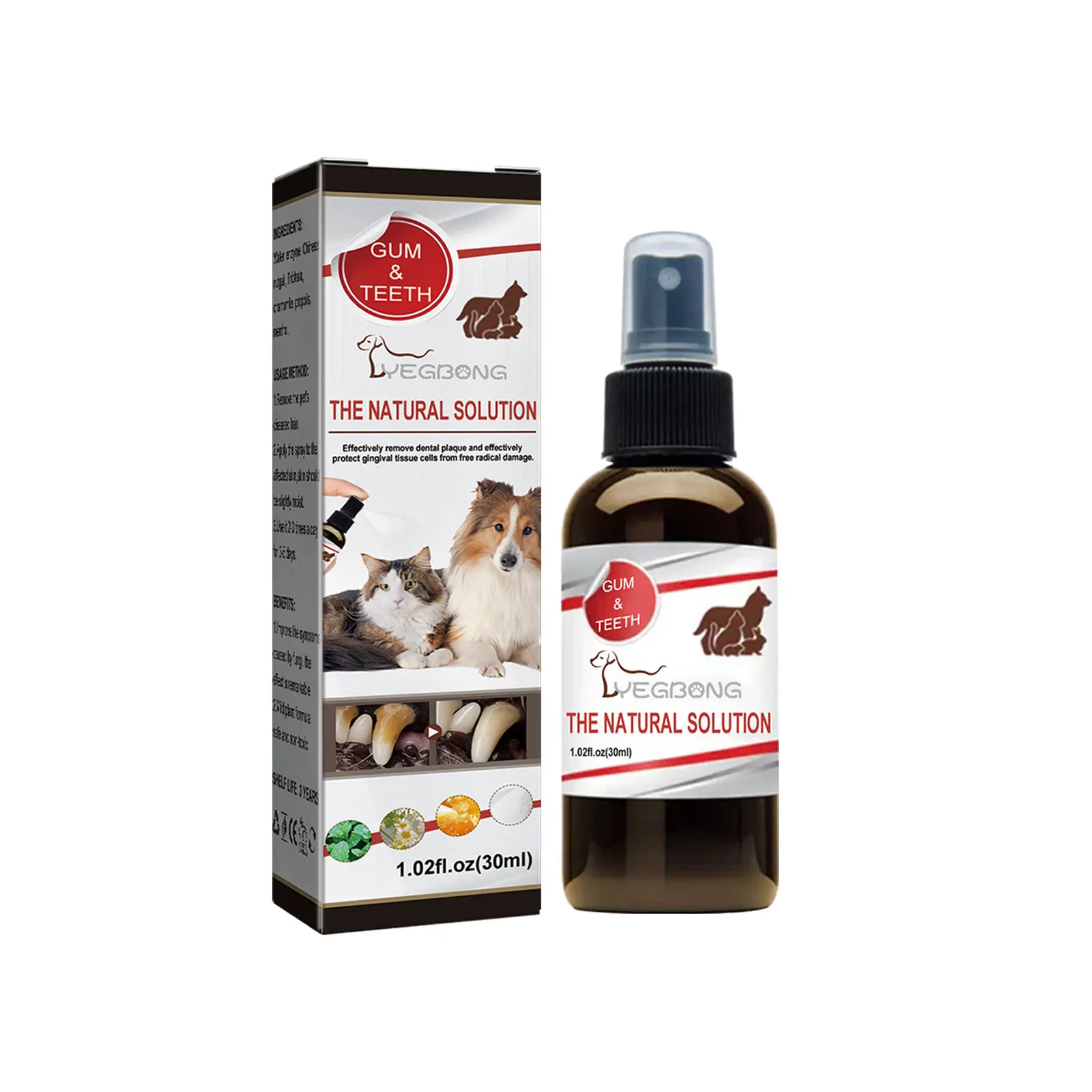 Pet Tooth Cleaning Spray Dogs Remove Bad Breath Freshener Cats Oral Cleaning Dental Care Deodorization Spray Pet Supplies 30ml