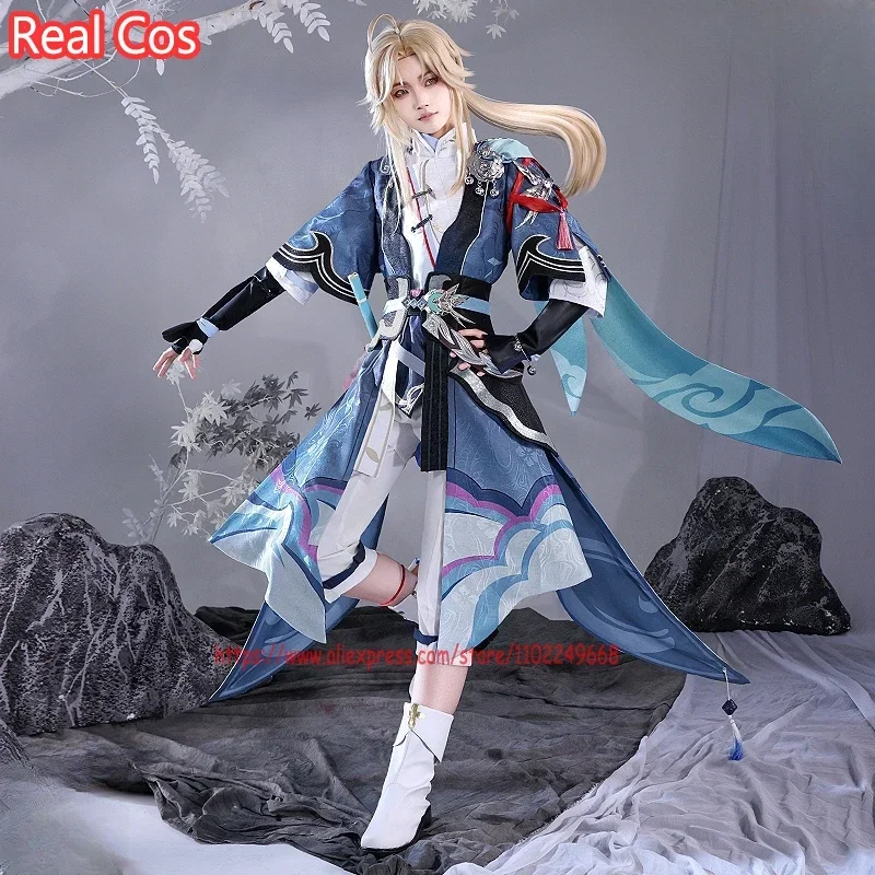 COSGOGO Yanqing Cosplay Costume Game Honkai: Star Rail Cosplay Halloween Men Yan Qing Shoes Yanqing Wig Clothing