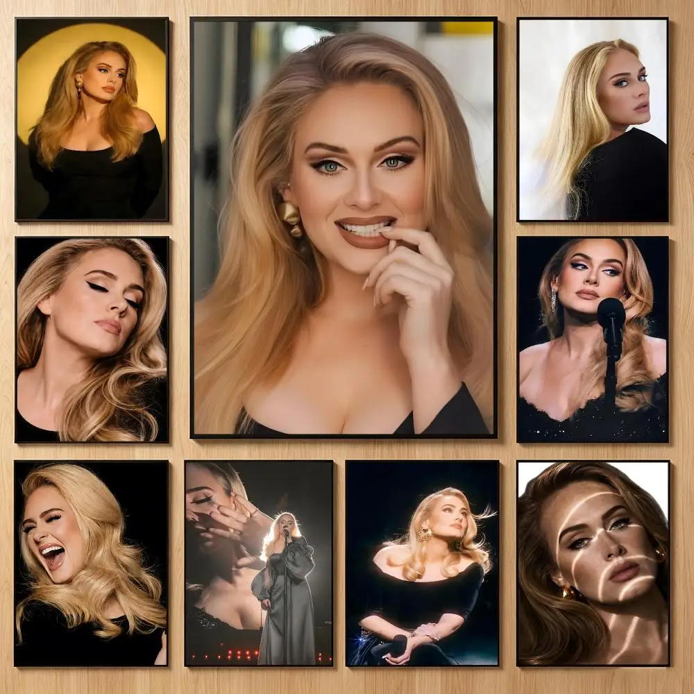 Soulful Singer A‑Adele Poster Classic Self-Adhesive PP Wall Sticker for Living Room Bar Decor Gift