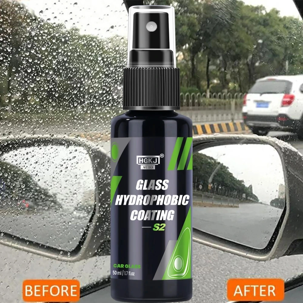 Anti chuva revestimento de vidro impermeabilização spray nano hidrofóbico revestimento proteção condução segura visão clara carro limpeza hgkj s2